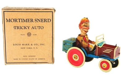 MARX TIN-LITHO WIND-UP MORTIMER SNERD TRICKY AUTO IN