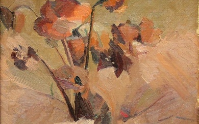 MELLI Roberto, Untitled (flowers), 1948, oil on canvas, cm 40x33