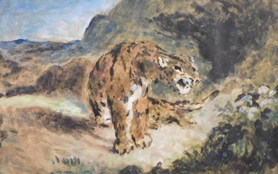 Manner of Eugene Delacroix: Tigers