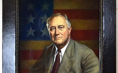 Michael J. Deas Franklin Roosevelt Oil On Board