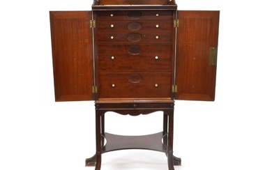 Mid 19th Century Mahogany Music or Collectors Cabinet