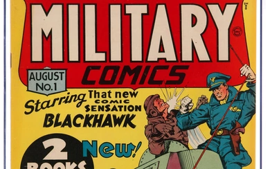 Military Comics #1 (Quality, 1941) CGC VF+ 8.5 Off-white...
