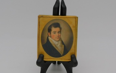 Miniature portrait of a well-dressed young