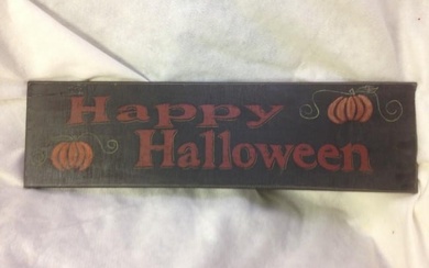 NOS-Rustic Halloween Decor Sign-Happy Halloween lot 5