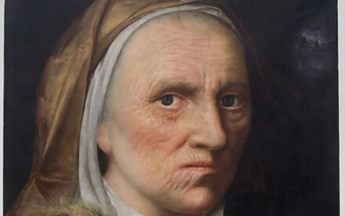 Nach Balthasar Denner, Bildplatte 'Porträt einer alten Dame' / 'A...