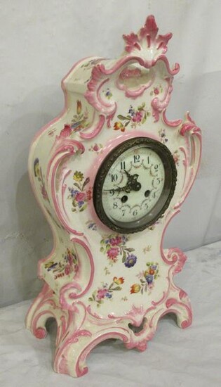 Nicely floral decorated French china case vintage