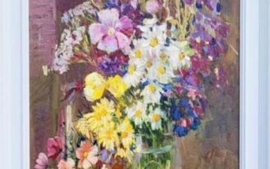 OLEG STANICHNOV (born in 1987, Ukranian) 'Field flowers', oil...