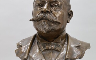 OLIRY Louis obtenir. 1905 'Mr. Rossel' mon premier buste à Bruxelles très cordialement offert à...