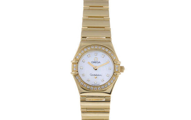 OMEGA - a lady's 18ct yellow gold Constellation My Choice bracelet watch.