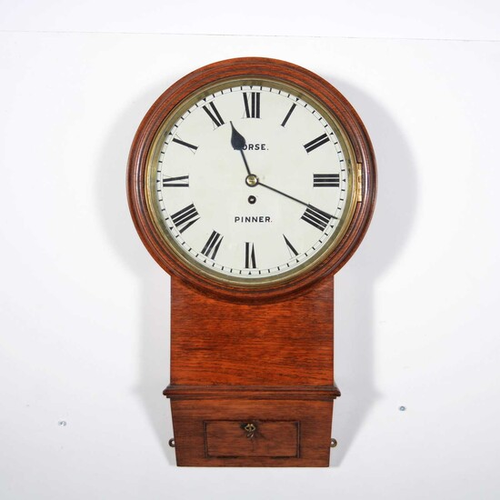Oak Norfolk type wall clock
