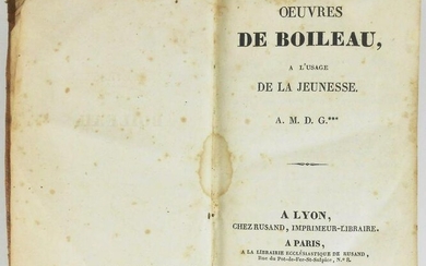 Oeuvres De Boileau, 1829