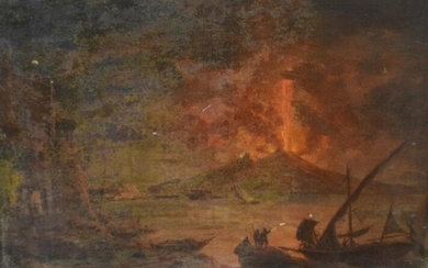 Oil on Canvas Eruption of Mount Vesuvius