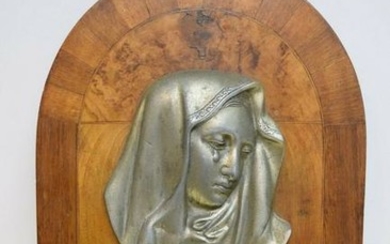 Older Statue Relief Wall Plaque of Mary + Our Lady of