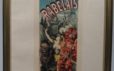 Original L'affiche PL 117 Oeuvres de Rabelais