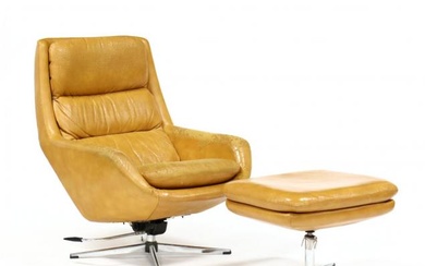 Overman AB, Mid-Century Club Chair and Ottoman