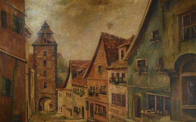 P. Fries, Palatinate painter, around 1913, city...