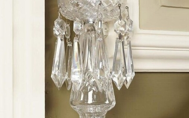 PAIR OF 19TH-CENTURY CRYSTAL CANDLE HOLDERS