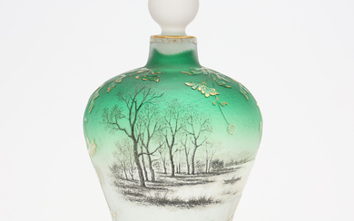 PERFUME BOTTLE WITH STOPPER, DAUM FRÈRES.