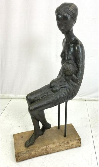PINO CONTE Large Life Size Modernist Figural Sculpture.