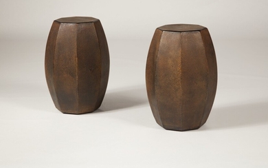 Pair of Chinese Drum Side Tables