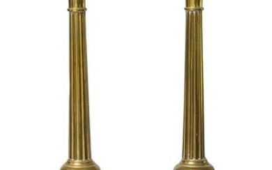 Pair of Flemish Baroque Pricket Style Brass