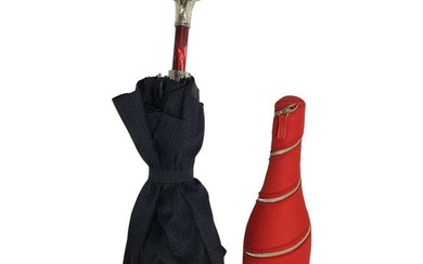 Pasotti (Italian) Gentleman's Umbrella With Silverplated Dog Handle