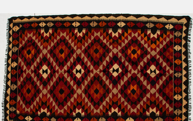 Persian Kurdish Village Kilim Wool Rug