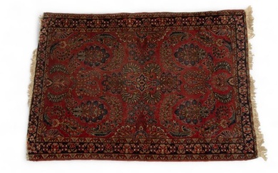 Persian Sarouk Handwoven Wool Rug, Ca. 1930s-40s, W 3' 5'' L 4' 9.5''