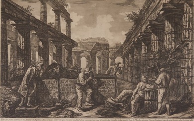Piranesi ''Vue des Restes Interieurs du Temple de Neptune"