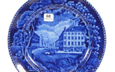 Plate, Flow Blue by Wood & Sons