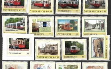 **/Poststück - Motivsammlung "Straßenbahn in Österr." mit vielen PM - auch Philatelietage