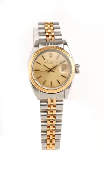 ROLEX, Oyster Perpetual Date ladies' wristwatch in stainless...