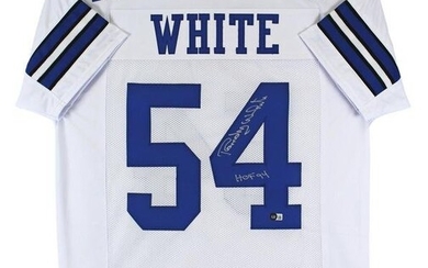 Randy White "HOF 94" Signed White Pro Style Jersey BAS Witnessed