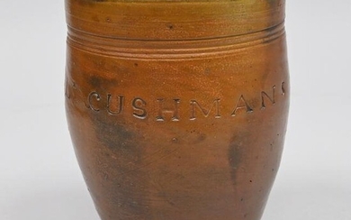 Rare Paul Cushman Saltglaze Stoneware Jar