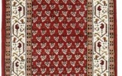 Red Floral Tribal Design Indo Botemir 26X9 Oriental Runner Rug Kitchen Carpet