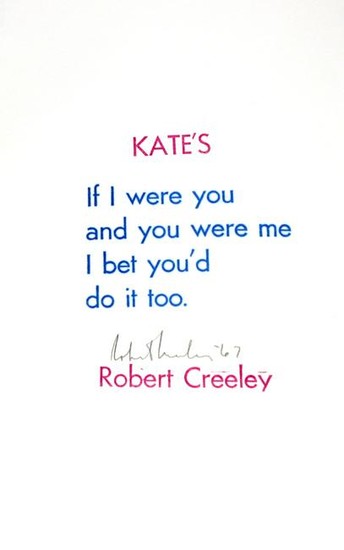 Robert Creeley - Kate's