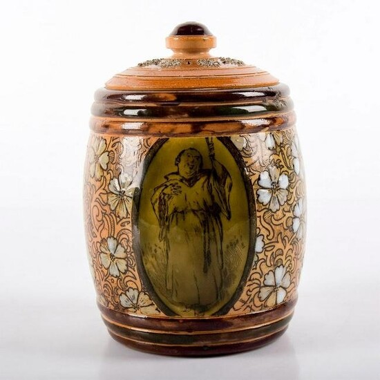 Royal Doulton Stoneware Tobacco Jar, Monks