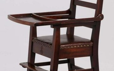 Roycroft Mahogany High Chair c1905