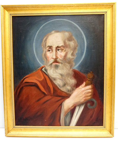 ST PETER WITH SWORD 19TH C