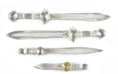 SUITE OF FOUR SWORDS AND DECORATIVE DAGGERS
