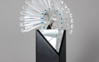 SWAROWSKI. 'Peacock `from the Silver Crystal Edition, 1998.