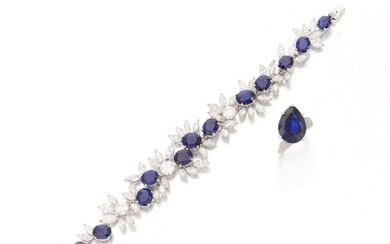Sapphire and diamond bracelet and ring (Bracciale ed anello in zaffiri e diamanti)