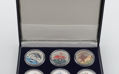 Sechs kubanische Silbermünzen