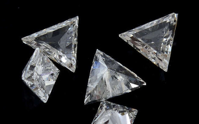 A selection of vari-shape diamonds, weighing 0.78ct total.