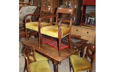Set of eight antique Regency mahogany dining chairs, compris...