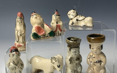Eight Chinese Antique Figural Porcelain Statues