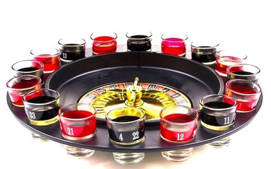 Shot Glass Roulette Wheel Drinking Game