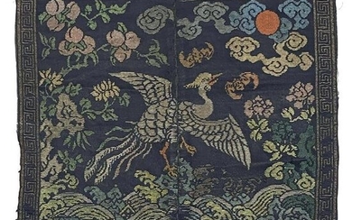 Silk Broacade Rank Badge, Qianlong Period