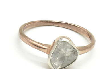 Silver Rose Cut Diamond(0.75ct) Ring