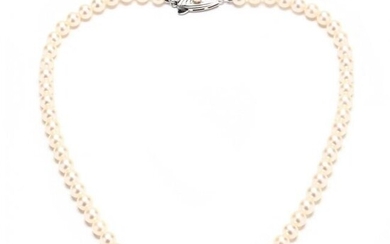 Single Strand Pearl Necklace, Mikimoto